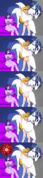 1boy 2girls blue_eyes blue_hair crossover cumflated_belly cumflation cutie_mark equestria_girls fox_boy fox_ears fox_tail friendship_is_magic gijinka gleaming_shield_(mlp) hasbro huge_breasts humanized impregnation inflation larger_female long_hair masturbation my_little_pony orange_hair panels purple_eyes purple_skin rule_63 sega short_hair shorter_male sisters sonic_(series) sonic_the_hedgehog_(series) straight_hair tails tails_the_fox thick_thighs twilight_sparkle_(eg) white_skin xml_xrossover(artist)