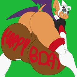 anthro ass balls ballsack bat bat_wings bending_forward bestthe birthday bottomless bottomless_male denizen1414 furry hand_on_leg holding_balls holding_testicles hyper_testicles large_ass large_testicles looking_at_viewer looking_back male male_focus male_only romeo_the_bat rouge_the_bat rule_63 sega sharp_teeth sonic_(series) sonic_the_hedgehog_(series) teal_eyes testicles thick_thighs thigh_boots thighhigh_boots thighs