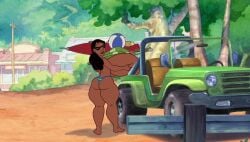 1girls big_ass big_breasts big_butt bikini bikini_bottom dark-skinned_female edit hawaiian huge_ass huge_breasts hyper_breasts lilo_and_stitch nani_pelekai screencap screenshot screenshot_edit sunglasses thick_thighs wide_hips yetig