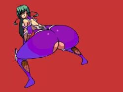 1girls 2d 2d_(artwork) 2d_animation animated animated_gif anus ass big_butt fresh_pussy gif green_hair igawa_asagi looking_back original pussy r-18 taimanin_asagi thick_ass twerk twerking ugoira