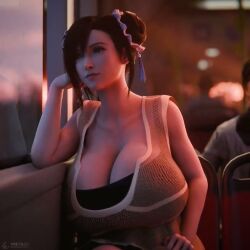 1girls 3d 3d_(artwork) animated big_breasts breasts female female_focus final_fantasy final_fantasy_vii final_fantasy_vii_remake inside interior jiggle jiggling_boobs jiggling_breasts large_boobs large_breasts light-skinned_female light_skin looking_out_window short_video shorter_than_30_seconds sound tagme tifa_lockhart video video_game_character vreya3d wobbling wobbling_breasts