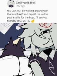 ass butt fundamental_paper_education funny meme miss_circle miss_circle_(fundamental_paper_education) miss_circle_(meme_post) oliver_(fundamental_paper_education)