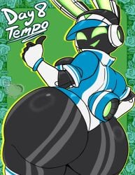 ass ass_bigger_than_head ass_focus boob_window bottomless breasts bunny bunny_ears bunny_girl bunny_tail huge_ass jacket jet_tail jyto lagomorph leporid project_turboblast sexy tagme tagme_(artist) tempo_(project_turboblast) visor_cap
