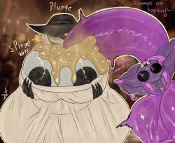 3_toes absurd_res alcina_dimitrescu alternate_species anthro anthrofied areola ass balls bat big_balls big_breasts big_butt big_penis black_areola black_nips black_sclera bodily_fluids breasts bubble bump capcom charlie_(plushtrapboyuwu) churning_balls cleavage clothed clothed_anthro clothed_female clothing colored_cum cum cum_bubble cum_drip cum_on_penis cumshot demon dialogue disgust disgusted_expression disgusted_face dripping duo ejaculating_on_another ejaculation excessive_cum excessive_genital_fluids fangs feet female furrification genital_fluids genitals hat headgear headwear hi_res huge_balls huge_breasts huge_cock hyper hyper_balls hyper_breasts hyper_genitalia hyper_penis male male/female mammal megabat midair multicolored_body nubbed_penis nude nude_male onomatopoeia partially_clothed penis pink_body plushtrapboyuwu purple_body purple_eyes resident_evil resident_evil_8:_village saggy_balls sharp_teeth size_difference small_but_hung sound_effects sweat sweatdrop sweaty_balls sweaty_genitalia teeth text thick_thighs throbbing throbbing_balls throbbing_penis toes two_tone_body unusual_bodily_fluids unusual_cum unusual_genital_fluids white_body wide_hips yellow_cum yellow_eyes