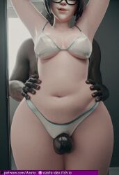 1boy 1girls absurdly_large_cock after_anal after_sex ai_generated azataai bbm bbw between_legs chubby chubby_female chubby_male dark-skinned_male dark_penis dark_skin erection fat_male fat_man female glasses highres human human_female impossible_fit interracial interracial_couple legs_up light-skinned_female light_skin looking_at_another looking_at_viewer looking_pleasured male male/female mei_(overwatch) open_mouth overwatch overwatch_2 pale-skinned_female pale_skin penis sex_from_behind