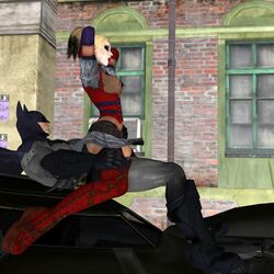 3d batman batman:_arkham_asylum batman:_arkham_city batman_(series) darksdante dc dc_comics female harley_quinn harley_quinn_(arkham) harley_quinn_(arkham_city) human male straight tagme