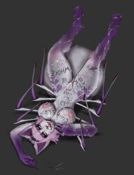 absurd_res anthro arachnid arthropod bite_mark bodily_fluids body_writing canid canine cum cumshot ejaculation female fox fullmoon1 genital_fluids hi_res mammal spider