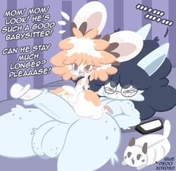 babysitter big_ass big_dick cub feline furry horny julylafearata male male_cub male_only merry_noel_(rogywantscoffee) mouse rat small_penis smaller_male young younger_male
