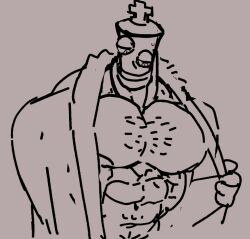 abs bara buff gay hairy_chest kinger_(tadc) kinger_(the_amazing_digital_circus) male male_only the_amazing_digital_circus warpycloak_(artist)