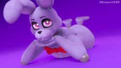 1boy 3d 3d_(artwork) 4k 4k_resolution ass big_ass big_ass_(male) bonnie_(fnaf) bonnie_(mishuyuu) bowtie bubble_butt bunny bunny_boy bunny_ears ear femboy femboy_focus five_nights_at_freddy's head_on_hand hi_res high_resolution highres legs legs_up looking_at_viewer lying lying_on_stomach male male_focus mishuyuu mishuyuu_(modeler) nude nude_male pink_eyes purple_background purple_body reaper21cry red_bowtie robot robot_boy robot_humanoid sexy sfm solo solo_femboy solo_focus solo_male source_filmmaker source_filmmaker_(artwork) teeth thick thick_thighs thighs voluptuous voluptuous_body voluptuous_male