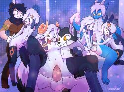 abs accessory ahe_gao antennae_(anatomy) anthro arthropod balls bear black_body black_fur blue_body blue_hair blue_skin bodily_fluids bodyguard_position bovid breasts brown_body brown_fur building canid canine canis caprine digitigrade dragon female femboy floor floppy_ears fluffy fluffy_tail foreskin from_behind_position fur fur_markings genital_fluids genitals green_markings grey_eyes group group_sex hair hair_accessory hairclip heart_eyes heart_symbol hi_res holding_penis hooves horn insects kneeling krisha_russel krishadraws lepidopteran looking_pleasured male male/female male/male mammal markings moth mythological_creature mythological_scalie mythology orange_eyes orgy penis penis_awe scalie seated_carry_position sex sheep sitting skyscraper smile standing standing_sex sweat tail tail_tuft tan_body tan_fur tile tile_floor tuft vaginal_fluids white_body white_fur white_hair white_skin window wings wolf yellow_eyes yoona_long