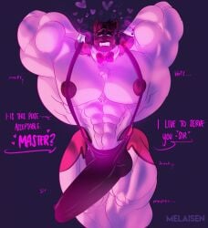 abs absurd_res akita american_akita anthro artist_name balls barazoku bau_(melaisen) beard big_balls big_muscles big_pecs big_penis black_facial_hair black_mustache black_suspenders bow_tie brown_beard brown_body brown_face brown_facial_hair brown_fur brown_nipples bulge canid canine canis clenched_teeth detailed_bulge dialogue domestic_dog english_text eyewear facial_hair flexing flexing_bicep fur genital_growth genital_outline genitals glasses growth hands_behind_head hi_res huge_balls huge_cock huge_pecs humanoid_genitalia humanoid_penis hyper hyper_balls hyper_genitalia hyper_penis hypnosis light lighting male male_anthro mammal melaisen mind_control moustache multicolored_body multicolored_fur muscle_growth muscular nipples offscreen_character orange_body orange_fur pecs penis penis_growth penis_outline pink_body pink_fur pink_text portrait shaded soft_shading solo spitz suspenders tan_body tan_fur teeth tenting text three-quarter_portrait transformation vein veiny_arms veiny_penis wearing_glasses white_text