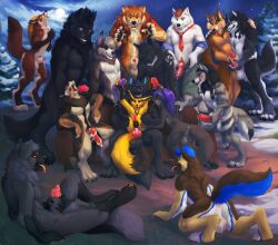 anal anal_sex animal_genitalia animal_penis anthro anus balls black_balls black_body black_claws black_fur black_nose black_tail black_tail_tip blue_eyes blue_tail bodily_fluids brown_body brown_fur brown_tail canid canine canine_genitalia canine_penis canis claws closed_eyes cum cum_drip dipstick_tail domestic_dog dripping fox fur genital_fluids genitals german_shepherd grey_body grey_eyes grey_fur grey_tail group group_sex herding_dog hi_res kinsheph knot knotted_penis male male/male mammal markings mythological_canine mythological_creature mythology orange_eyes orgy pastoral_dog penetration penis penis_tip precum purple_eyes purple_penis red_eyes red_fox red_wolf sex sheath shiba_inu spitz tail tail_markings teeth tongue tongue_out true_fox werecanid werecanine werecreature werewolf white_balls white_body white_fur wolf yellow_body yellow_eyes yellow_fur yellow_tail