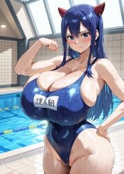 ai_generated alternate_ass_size alternate_body_type alternate_breast_size beautiful beauty blue_eyes blue_hair breasts clothed clothing fairy_tail fairy_tail_100_years_quest female female_focus female_only gigantic_ass gigantic_breasts huge_ass huge_breasts hyper hyper_breasts hyper_butt large_ass large_breasts long_hair mommy nagiotoai open_eyes pool poolside solo solo_female solo_focus stretched_clothing tight_clothing voluptuous voluptuous_body voluptuous_female water wendy_marvell