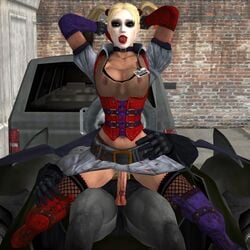 3d batman batman:_arkham_asylum batman:_arkham_city batman_(series) darksdante dc dc_comics female harley_quinn harley_quinn_(arkham) harley_quinn_(arkham_city) human male straight tagme