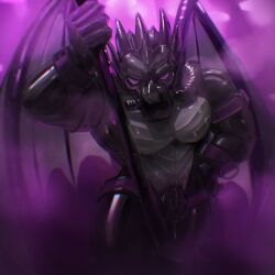 1:1 2026 black_body bodily_fluids bodysuit chastity_cage chastity_device claws clothing cuff_(restraint) dancing dorsal_fin dorsal_frill dragon ear_fins fin frill_(anatomy) gas_mask grey_body hi_res horn latex latex_bodysuit latex_clothing latex_skinsuit male mask multicolored_body musk mythological_creature mythological_scalie mythology negadrake pole pole_dancing red_eyes restraints rhineafterhours scalie skinsuit spines sweat tight_clothing wings