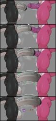 2026 absurd_res attribute_theft balls big_balls big_penis black_body bodily_fluids body_size_growth comic duo erection foreskin genital_fluids genitals genitals_shrinking hi_res huge_cock hyper hyper_genitalia kento267 male negadrake penetration penile penile_penetration penis penis_size_difference pink_body precum size_shift size_theft size_transformation small_balls small_penis tail transformation urethral urethral_penetration vein veiny_penis wedran