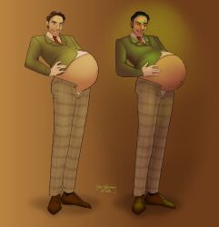 doctor_jackdaw elias_bouchard male_only male_pregnancy mpreg pregnancy pregnant pregnant_belly pregnant_male solo the_magnus_archives