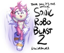 2024 5_fingers amy_rose anthro biped black_nose breasts classic_amy_rose classic_sonic_(universe) clothing dakimakura dakimakura_design english_text eulipotyphlan female fingers footwear footwear_only fur genitals gloves gloves_only handwear handwear_only head_on_arm hedgehog hi_res hotred looking_at_viewer lying mammal mostly_nude mostly_nude_anthro mostly_nude_female navel nipples on_back open_mouth open_smile pillow pink_body pink_fur pussy rockthebull sega shoes shoes_only small_breasts smile solo sonic_(series) sonic_robo_blast_2 sonic_the_hedgehog_(series) tail text