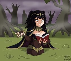 female female_only fire_emblem fire_emblem_awakening hefess mud nintendo quicksand solo swamp tharja_(fire_emblem)