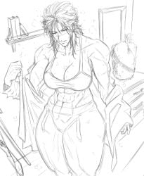 background bra charlotte_dlisle dresser french french_female hat historical large_ass large_breasts large_muscles long_hair military military_uniform mirror muscular muscular_female nr4ces original original_character pants scars scars_all_over sec4 sketch steam sweat sweatdrop sweating taking_clothes_off taking_shirt_off thick_ass thick_thighs tied_hair undressing voluptuous wide_hips work_in_progress