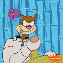 diving_suit duo furry handjob looking_down nickelodeon parody rubbing sandy_cheeks spanky15 spongebob_squarepants spongebob_squarepants_(character) squirrel tongue_out