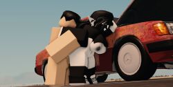 1boy 1girls 3d against_car areolae balls breasts breasts_out car dusty_trip female mostly_nude myrealdamage nipples outside penis roblox roblox_avatar roblox_game robloxian sex_from_behind silibili tagme thighs