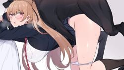 1boy 1girls azur_lane blush breasts canid canine cleavage clothed clothing dog doggystyle domestic_dog female feral feral_on_female feral_penetrating hair male penetration school_uniform sex sex_from_behind swiftsure_(azur_lane) swiftsure_(study_hall_cyclamen)_(azur_lane) vaginal_penetration vaginal_sex zoophilia