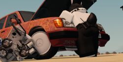 1girls 3d ass car clothed dusty_trip lowres myrealdamage outside roblox roblox_avatar roblox_game robloxian tagme