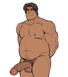 1boy balls bara barazoku big_balls big_penis chubby completely_nude completely_nude_male erection hunk_(voltron) looking_at_viewer male male_nipples male_only male_pubic_hair muscular_male nipples nude penis spacebaddy voltron voltron:_legendary_defender