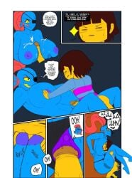 big_ass big_tits colored cum_in_breasts edit enjoying frisk g-spot mindwipe naked paizuri planetofjunk rough_sex sex sucking_nipples titfuck titjob undertale undyne