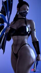 3d abs areola areola_slip athletic_female bare_shoulders black_hair bra cga3d dark_hair edenian erect_nipples erotichris fans female female_abs female_focus female_only fit fit_female hairbun kitana masked masked_female midway_games mortal_kombat mortal_kombat:_deception mortal_kombat_11 mortal_kombat_4 mortal_kombat_armageddon mortal_kombat_deadly_alliance nipples panties patreon patreon_username pose posing simple_background six_pack solo solo_female solo_focus tied_hair