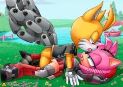 1boy 1boy1girl 1girls age_difference amy_rose bbmbbf blush clothing cum cum_in_pussy cum_inside cyborg fox fully_clothed furry furry_only gold_level hedgehog mobius_unleashed nine_(sonic_prime) older_female palcomix pietros_secret_club rusty_rose sega sonic_(series) sonic_prime sonic_the_hedgehog_(series) tagme tails tails_nine younger_male