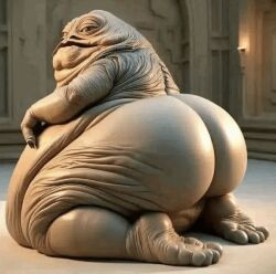 1boy ai_generated alien alien_male ass_focus big_ass dat_ass disney fat fat_ass feet jabba_the_hutt lucasfilm male male_only morbidly_obese morbidly_obese_male obese obese_male overweight overweight_male seductive_pose star_wars wtf