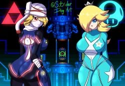 2girls ass breasts female female_only mario_(series) nintendo ocarina_of_time princess_rosalina sheik striderdogart super_mario_galaxy the_legend_of_zelda