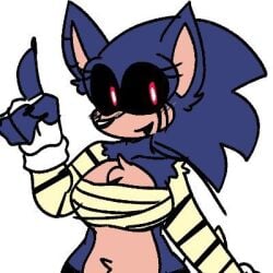 1girls bandage covered_breasts curse_(sonic.exe) looking_at_viewer rule_63 sonic.exe sonic_(series) sonic_the_hedgehog_(series)