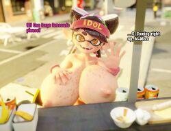 1girls 3d ass black_hair blender callie_(splatoon) casual_nudity exhibitionism freckles_on_breasts huge_ass huge_breasts inkling inkling_girl large_breasts nude nude_female public_nudity solo solo_female splatoon spookieshade squid_sisters thick_thighs vagina yellow_eyes