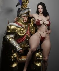 big_ass big_breasts bikini black_hair black_nail_polish elspeth_von_draken eyeshadow goth goth_girl karl_franz long_hair magic_user nail_polish purple_eyes revealing revealing_clothes skimpy skimpy_clothes soboro spellcaster thick_thighs total_war:_warhammer warhammer_(franchise) warhammer_fantasy wide_hips witch wizard