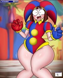 1girls female female_only nsfwtalex pomni_(the_amazing_digital_circus) tagme texalunax the_amazing_digital_circus thick_thighs