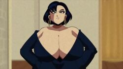 animated annoyed annoyed_expression gigantic_breasts glassfish hyper_breasts lei_(coloredyiddies) lueduartv my_eyes_are_up_here no_sound tagme video