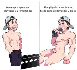 boner clothed/nude dalasreview dildo dildo_in_ass muscular muscular_male nipple_erection nipples object_in_ass youtube youtube_hispanic youtuber youtuber_boy