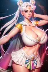 1girls ai_generated bishoujo_senshi_sailor_moon breasts breasts_bigger_than_head cleavage clothing coomette curvaceous curvy curvy_body curvy_female deep_cleavage female female_only hartman_hips highres hips hourglass_figure huge_breasts large_breasts light_hair long_hair magical_girl pale-skinned_female pale_skin sailor_cosmos sailor_senshi seductive_look silver_hair skirt solo solo_female solo_focus stable_diffusion thick_thighs thunder_thighs thunderthighs voluptuous voluptuous_female white_hair wide_hips