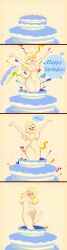 abstract_background absurd_res birthday birthday_cake birthday_suit blonde_hair blush cake candle candles coming_out_of_cake confetti confusion embarrassed embarrassed_female embarrassed_nude_female enf fairy_tail jumping_out_of_a_cake limbros lucy_heartfilia naked naked_female nipples nude nude_female pussy simple_background smile solo tagme