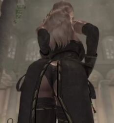 3d animated big_ass big_breasts blonde_hair blue_eyes cosplay dommy_mommy elf_orc_lunaire glasses huge_ass huge_breasts large_ass large_breasts rebecca_(original_character) seductive skyrim swaying_hips tagme the_elder_scrolls video