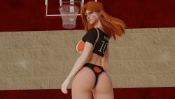 3d ass ass_focus basketball basketball_uniform blender desess3intes dota_2 female female_only green_eyes looking_back panties red_hair solo sport sports_bra sports_uniform sportswear windranger