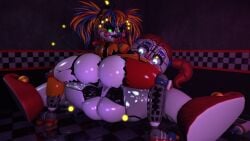 3d 3d_(artwork) animatronic ass ass_cheeks baby_(fnafsl) blue_eyes blue_hair canon_appearance circus_baby circus_baby_(fnaf) circus_baby_(original) clown clussy cosmic_trance cum cumming_together dominant_female domination female female/female female_on_top five_nights_at_freddy's five_nights_at_freddy's:_sister_location footwear freddy_fazbear's_pizzeria_simulator full_color glowing_eyes green_eyes high_resolution highres looking_back on_back on_floor orange_hair pale-skinned_female pale_skin pinned_down pussy pussy_juice red_hair reflective_floor robot robot_girl scrap_baby scrap_baby_(cosmic_trance) scrap_baby_(fnaf) scrap_baby_(rckke) sfm sister_location source_filmmaker trishsfm vagina vaginal_penetration vaginal_sex