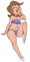 1girls 2023 bikini blue_bikini blue_earrings blue_eyes brown_hair canon_costume colored_sketch dbaru digital_drawing_(artwork) digital_media_(artwork) earrings female female_only hair high_heels human long_hair mature mature_female mature_woman milf nickelodeon open_mouth open_smile pinup pose sketch smile smiling solo straight_hair the_fairly_oddparents timmy's_mom white_background white_high_heels woman