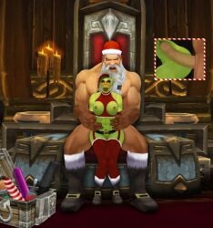 1boy 1girls 3d anal anal_sex blizzard_entertainment blue_skin blush christmas green_skin huge_cock interspecies nipple_piercing nipple_rings orc orc_(warcraft) original_character sex shikron stockings vem vrykul warcraft winter_veil world_of_warcraft x-ray