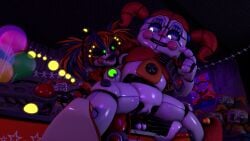 3d 3d_(artwork) animatronic baby_(fnafsl) blue_eyes blue_hair canon_appearance circus_baby circus_baby_(fnaf) circus_baby_(original) clown clussy cosmic_trance detailed_background dickgirl exposed_breasts female female/female female_on_top female_penetrated five_nights_at_freddy's five_nights_at_freddy's:_sister_location freddy_fazbear's_pizzeria_simulator full_color futa_on_female futanari glowing glowing_eyes green_eyes groping_breasts high_resolution highres lesbian_sex looking_at_another orange_hair red_hair robot robot_girl scrap_baby scrap_baby_(cosmic_trance) scrap_baby_(fnaf) scrap_baby_(rckke) sfm sister_location source_filmmaker trishsfm