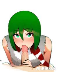 ai_generated blowjob devil_trigger fellatio green_hair kaely_akerman kefla_akerman penetration pov